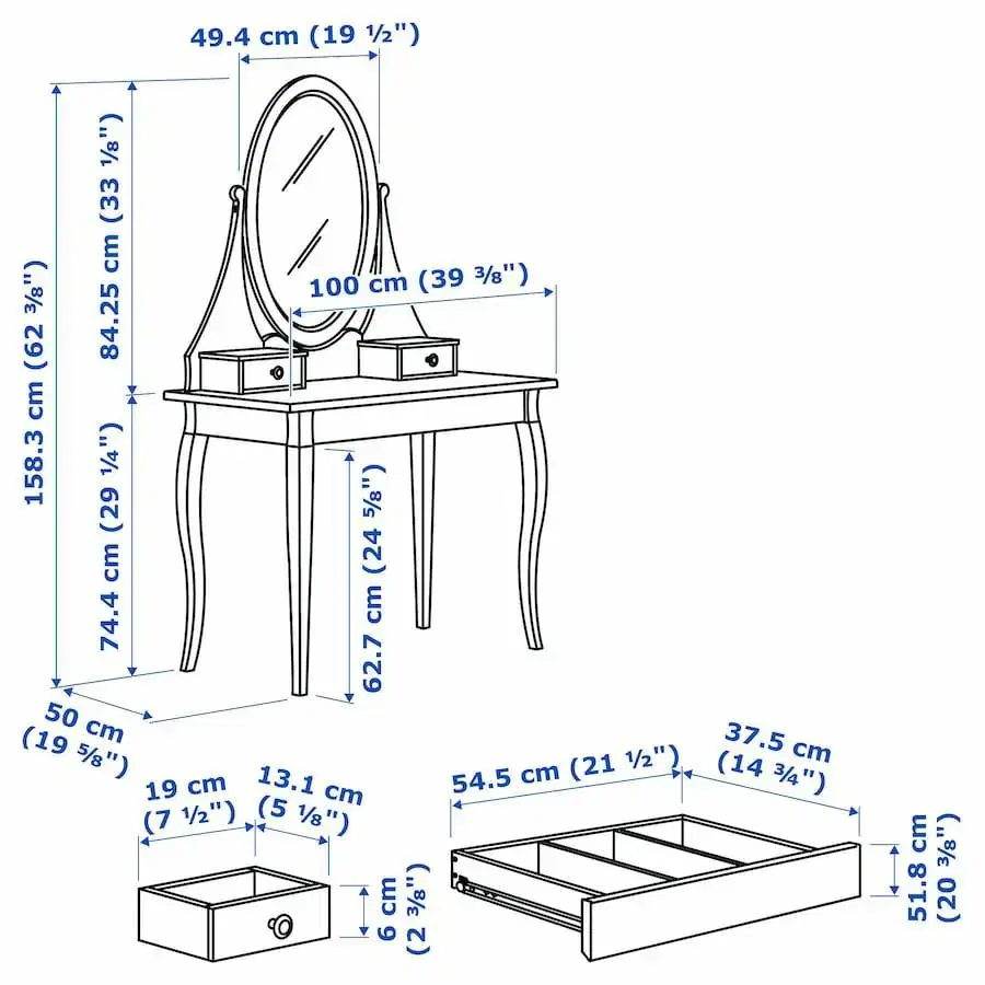 이케아 화장대 / 헴네스 라인