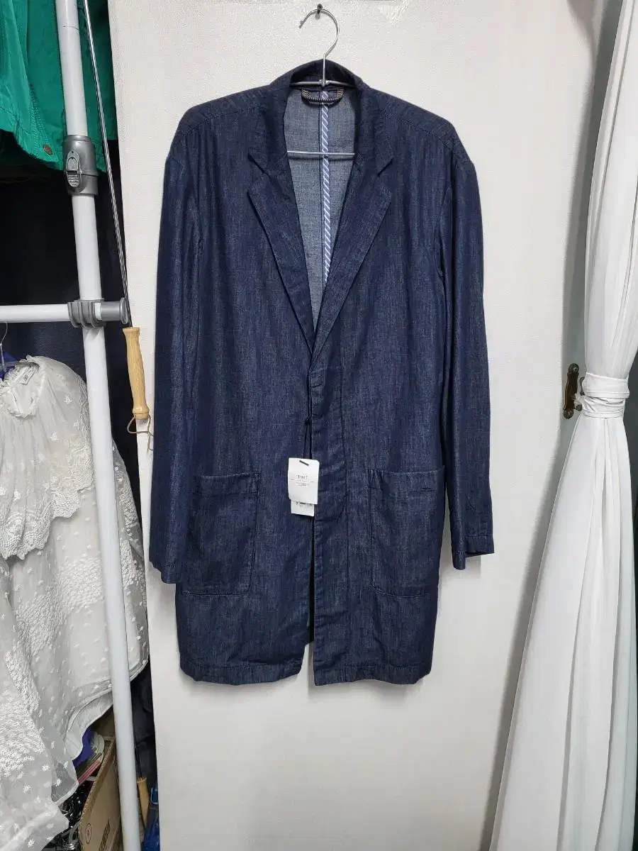 New ) TNGT Men's Long Denim Jacket S (95)