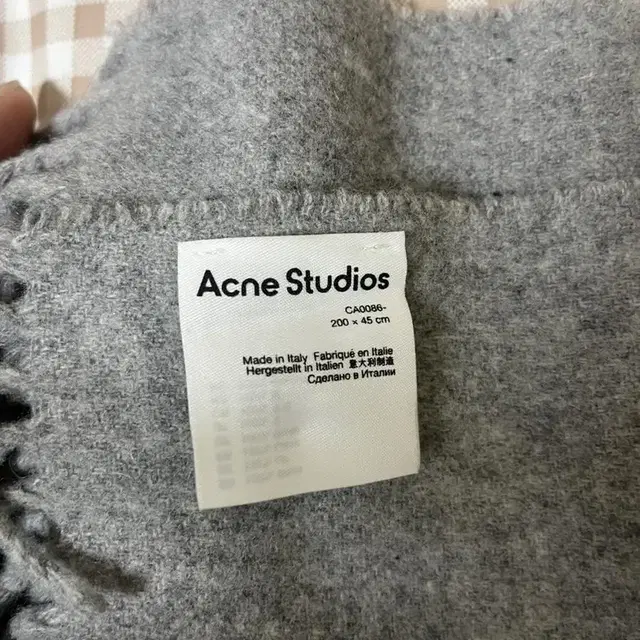 ACNE studio 아크네 머플러 라이트그레이멜란지