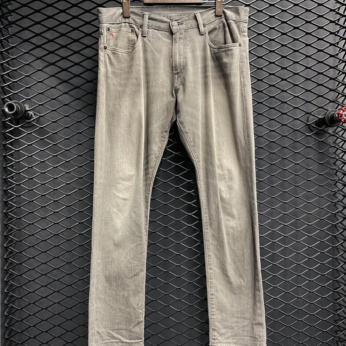 Polo Ralph Lauren Selvedge Detail Light Grey Wash Slim Fit Denim Pants