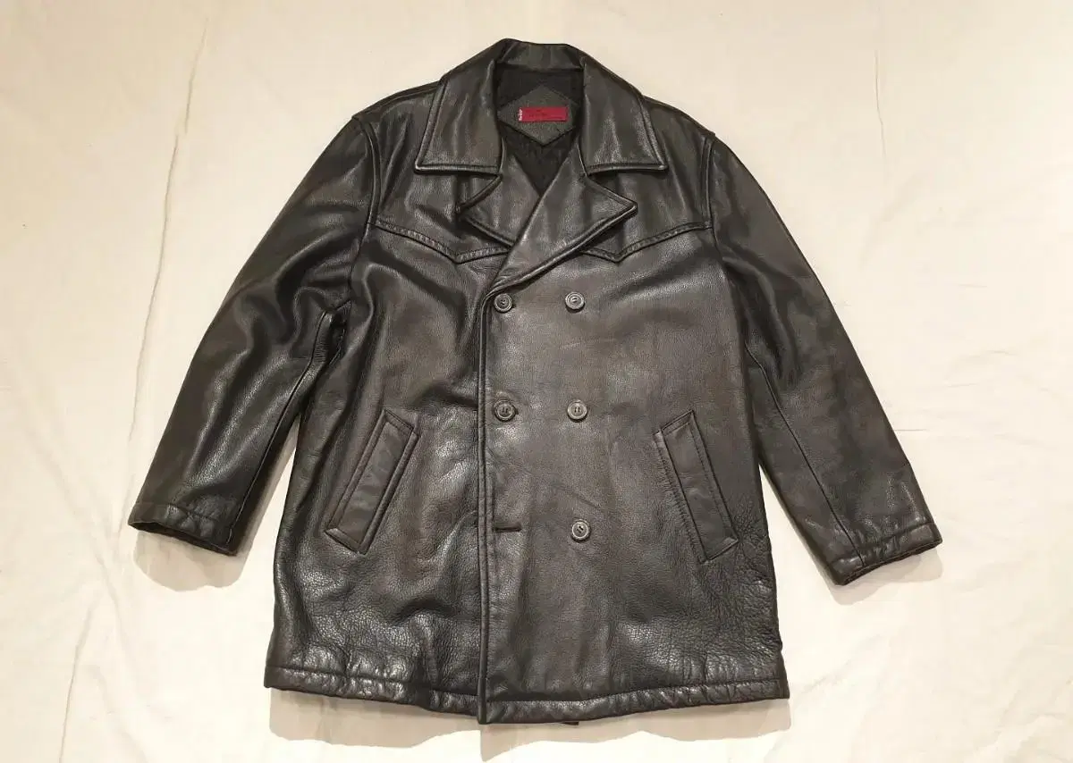 00s Levi's Red Tab Leather Peacoat