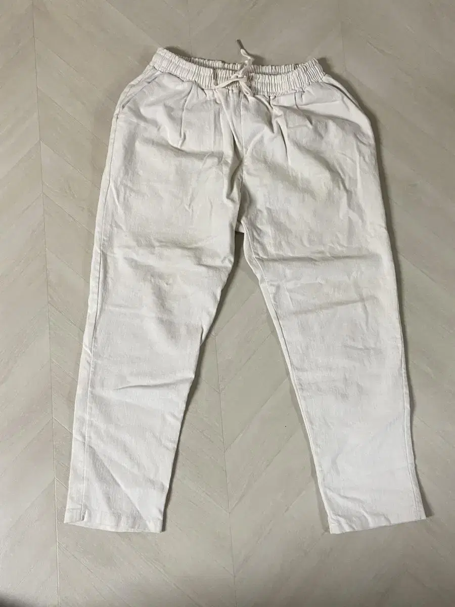 Cream cotton pants