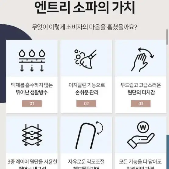 엔트리 조야원단 아쿠아텍스 페브릭 3인쇼파 + 스툴