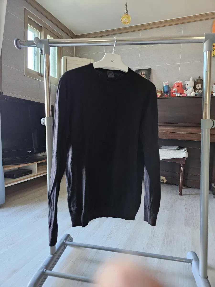 Italian Six Cotton Cashmere Knit Black XL