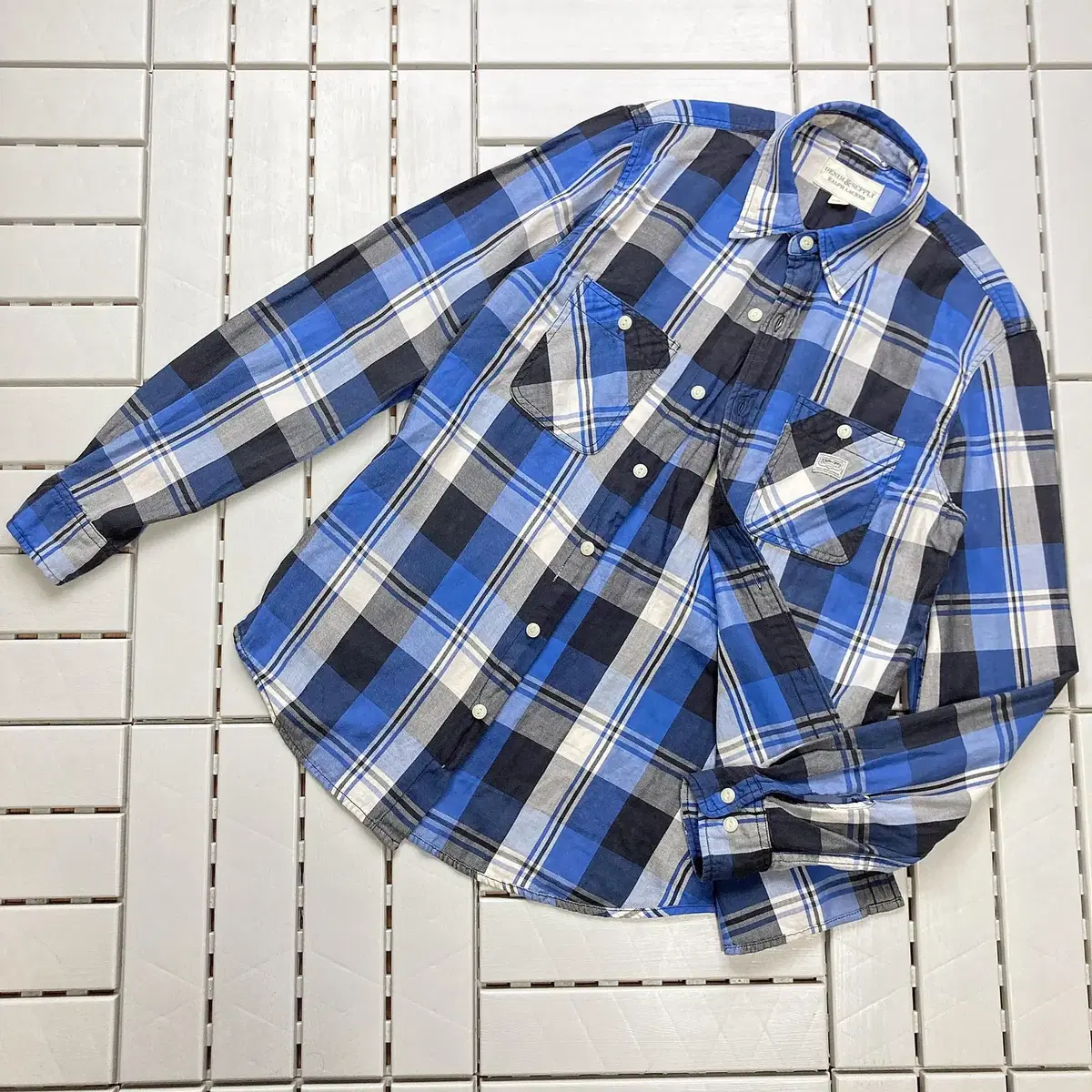 [95] polo denim supply blac color check pattern shirt nambang