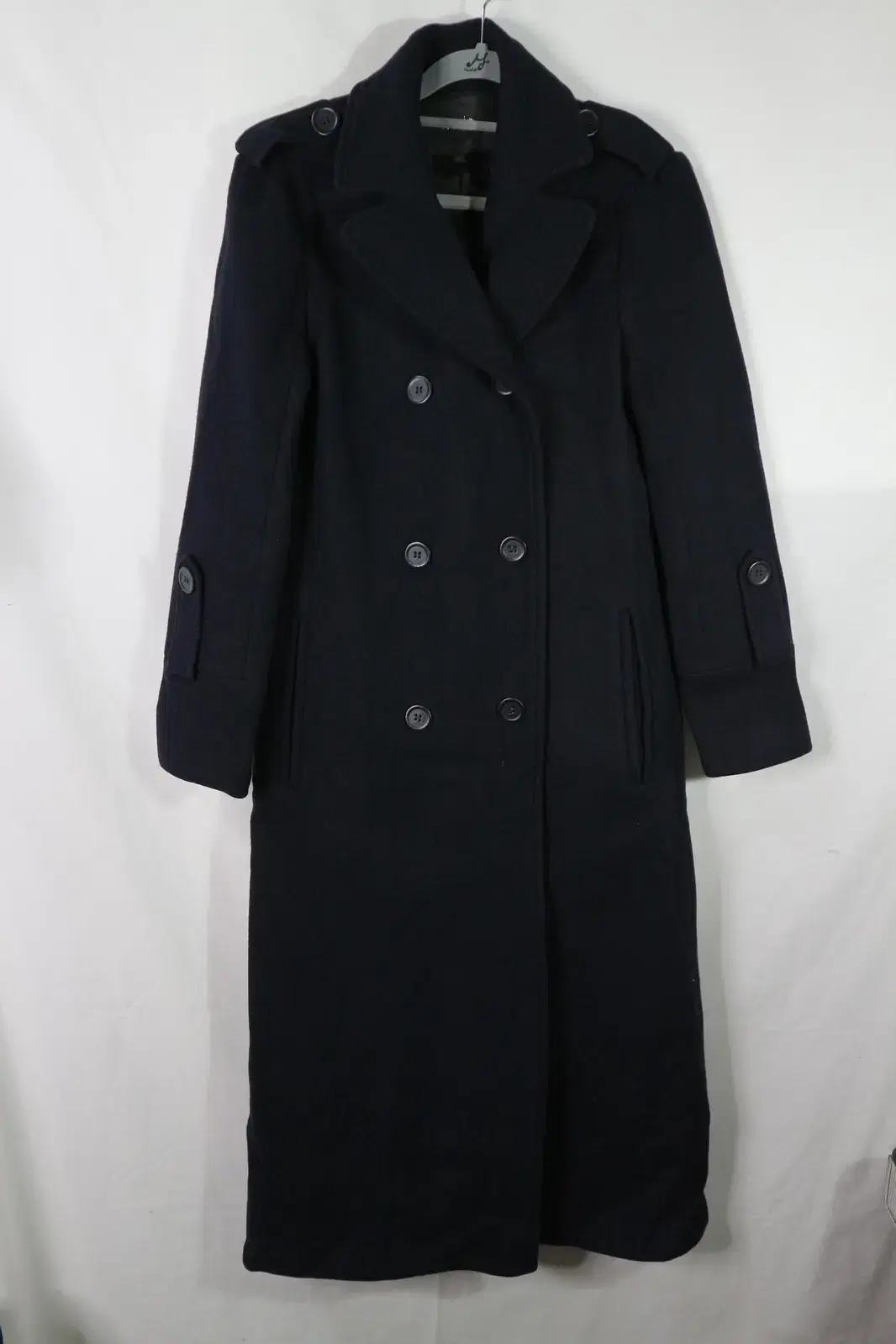 Maje Black Wool Long Coat 36 S