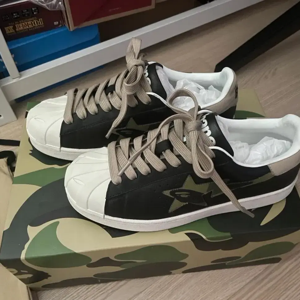 베이프 스컬스타 260 BAPE SKULL STA BLACK BEIGE