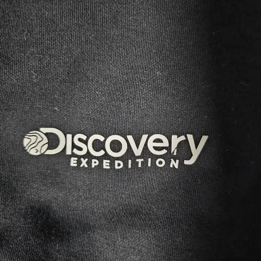 디스커버리 Discovery 로고 후드티셔츠 95  M 블랙