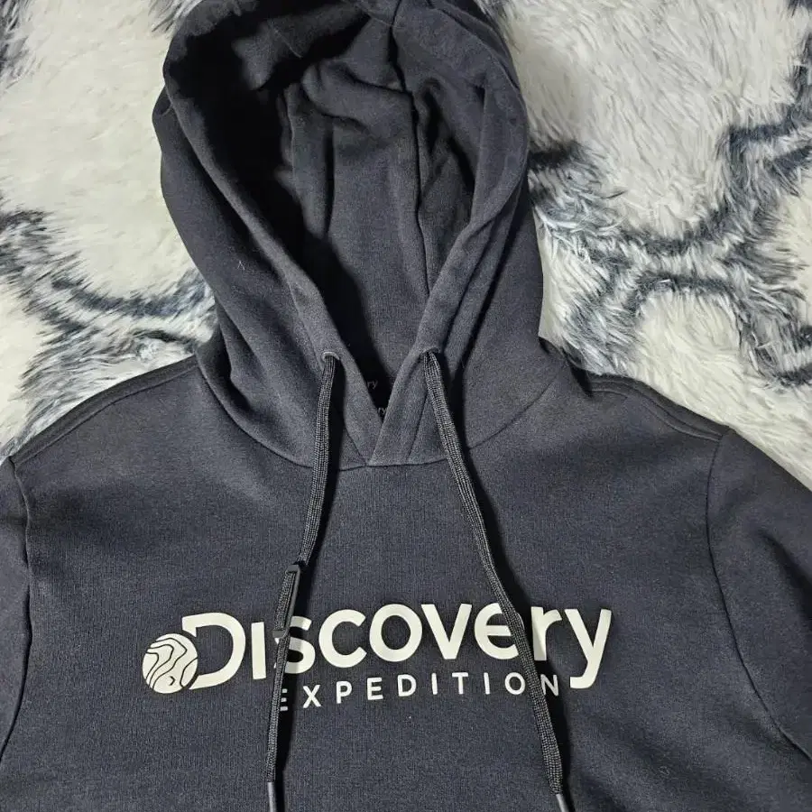 디스커버리 Discovery 로고 후드티셔츠 95  M 블랙