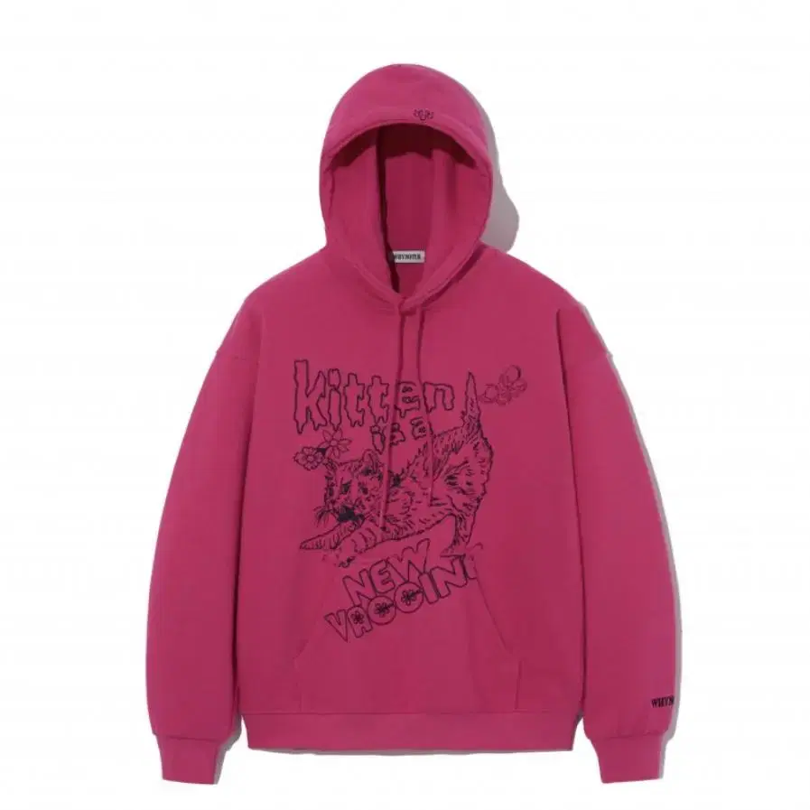 와이낫어스 new vaccine hoody - cherry s