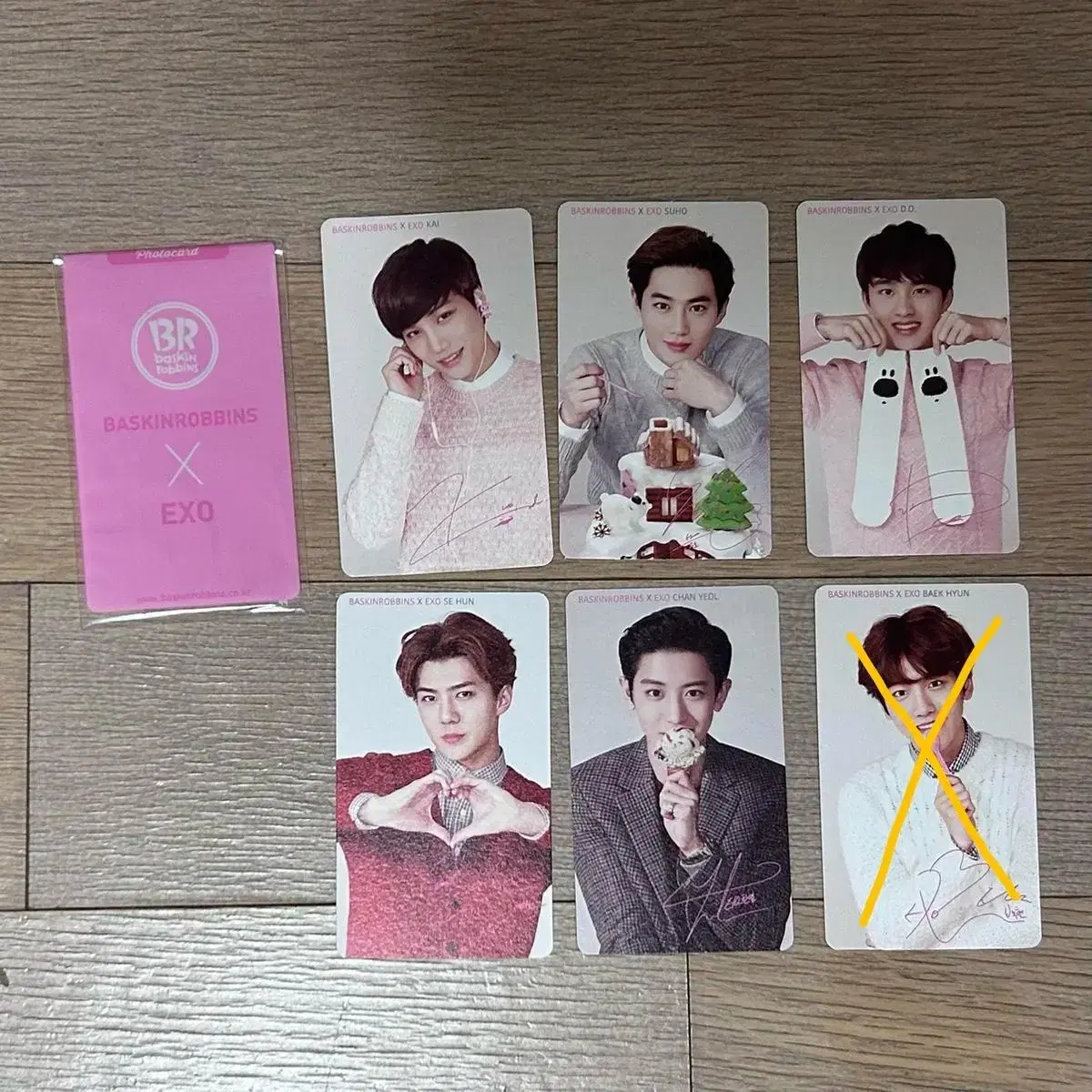 Exo Vera Barra photocard baekhyun d.o. suho kai sehun Chanyeol