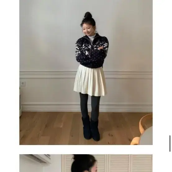 유이니 스커트 knit pleats mini skirts