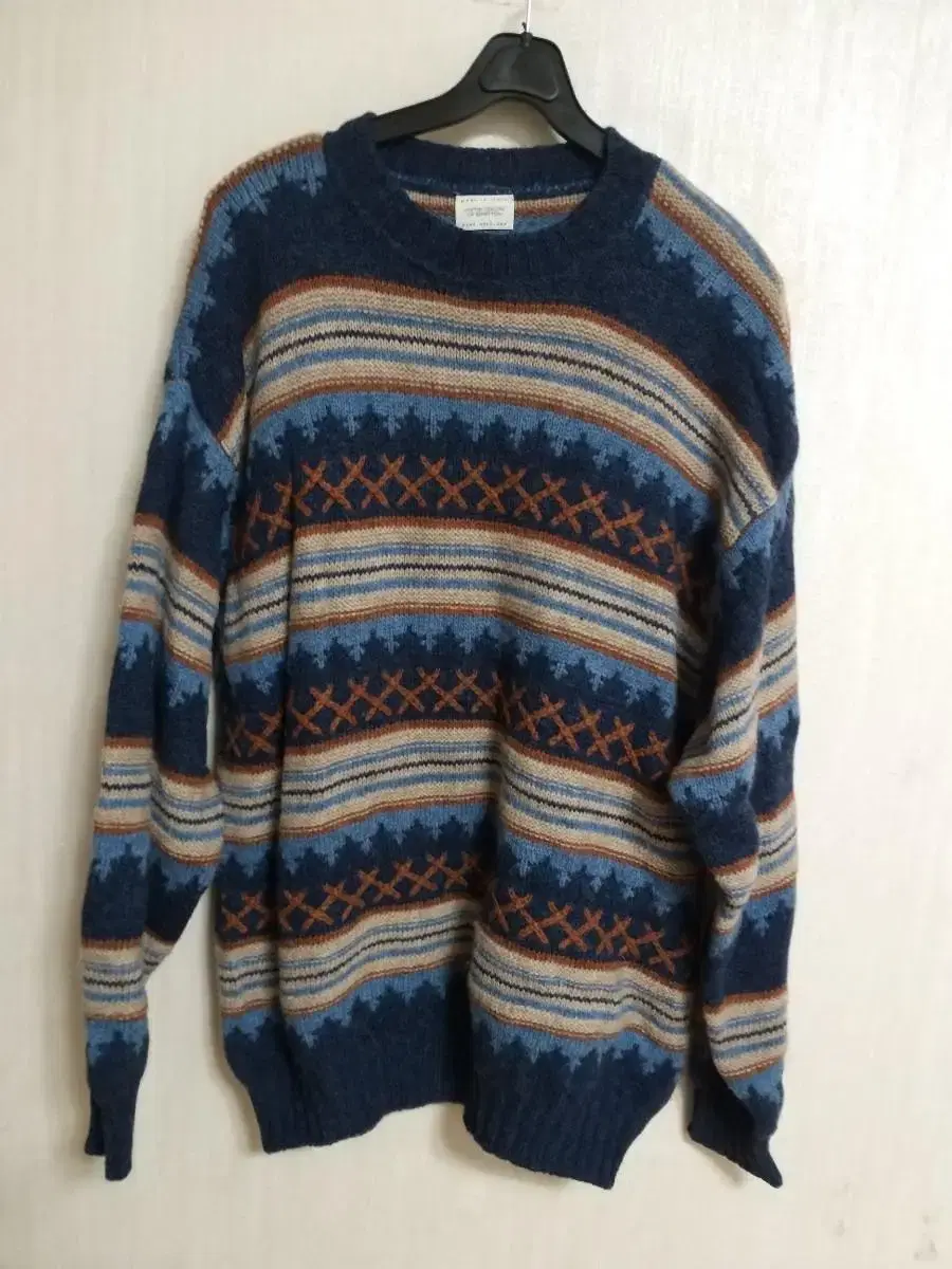 Men Benetton Scottish wool Italian-made wool knit(105)