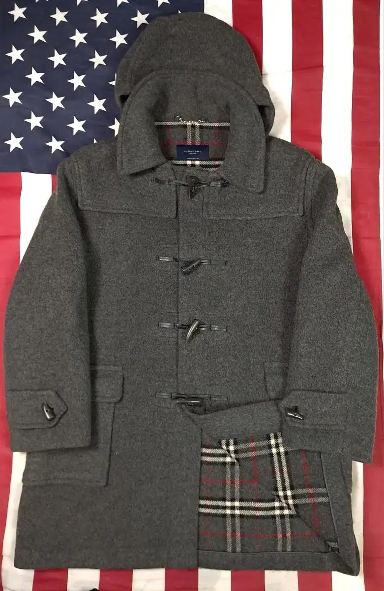 Original British-made Burberry wool duffel coat