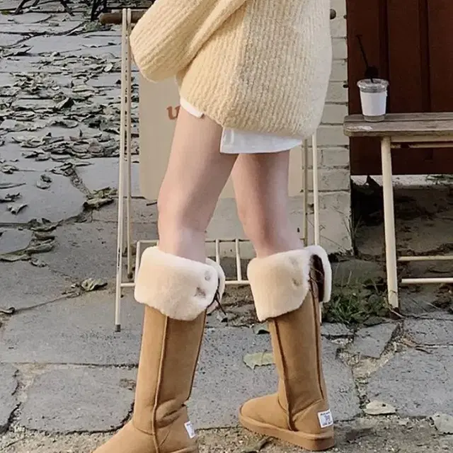 쿨거시 네고) 장수현 high ugg boots M(240~245)