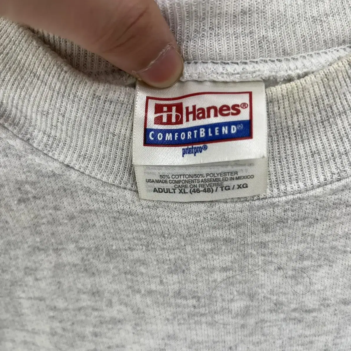 Hanes 헤인즈 홀가먼트 멜란지 그레이 맨투맨