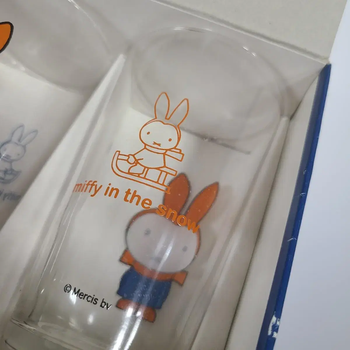 고전 유리컵 유리잔 miffy 미피 캐릭터 굿즈 피규어 인형 머그컵 세트