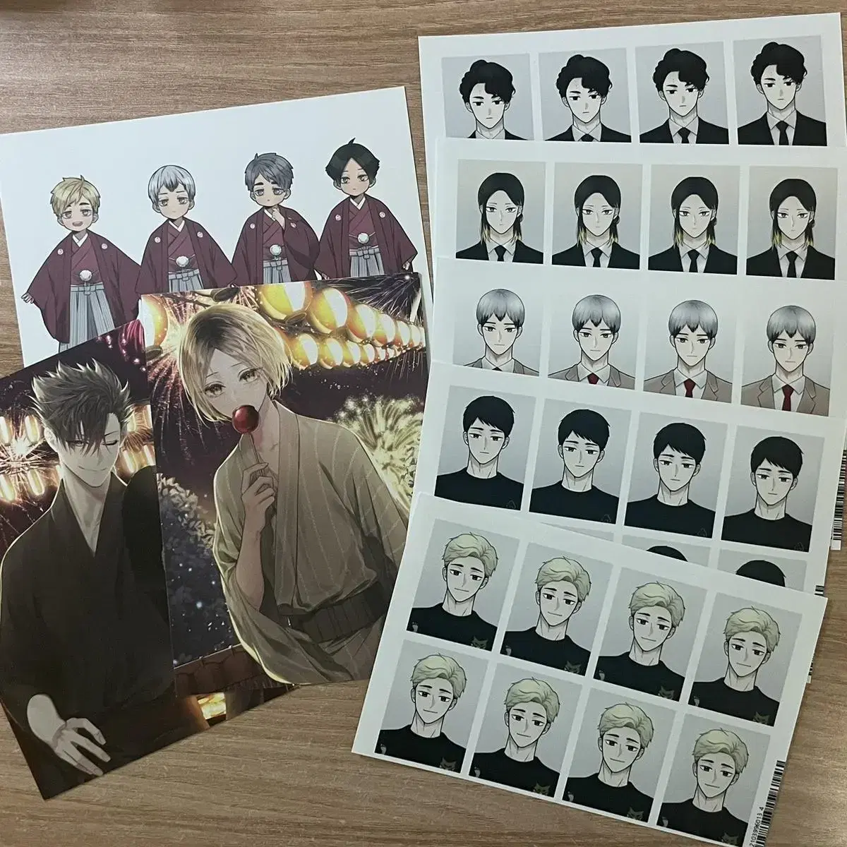 Haikyuu certificates, postcards, photo cards, etc.