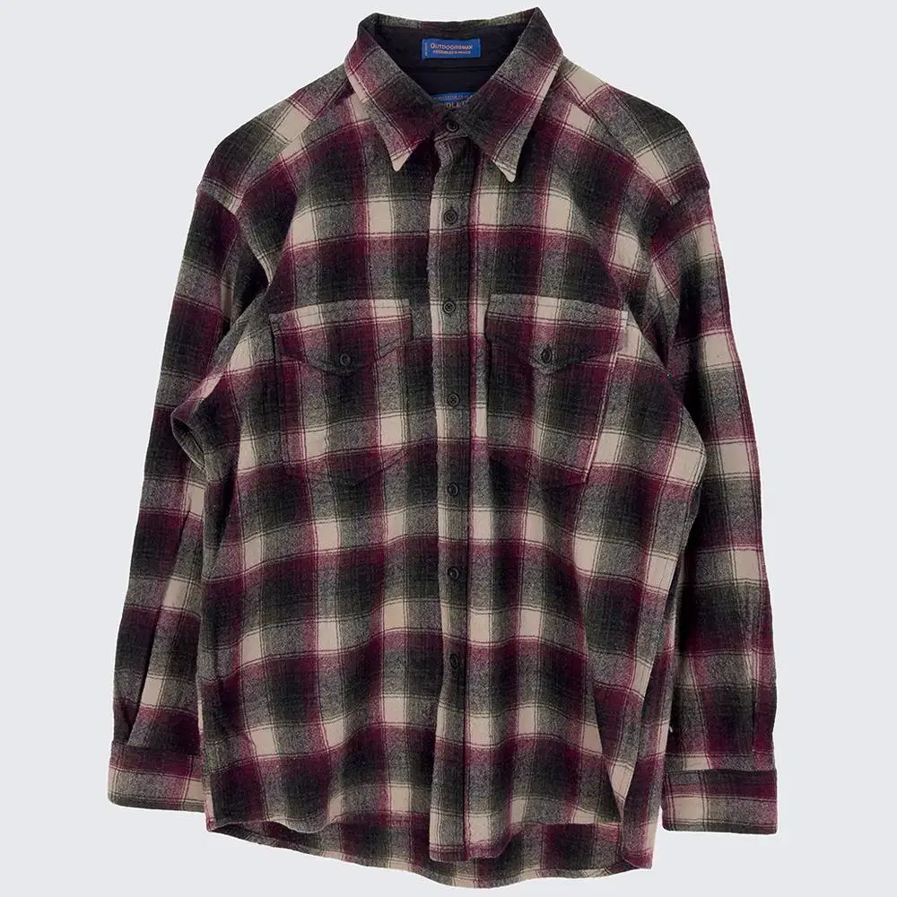 [Men's 100] Pendleton USA Check Shirt Southern Wool Vintage (18576)