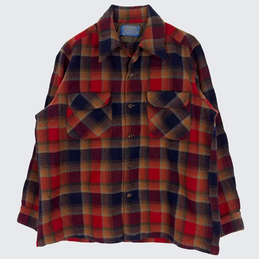 [Men's 95] Pendleton USA Check Shirt Southern Wool Vintage (18589)