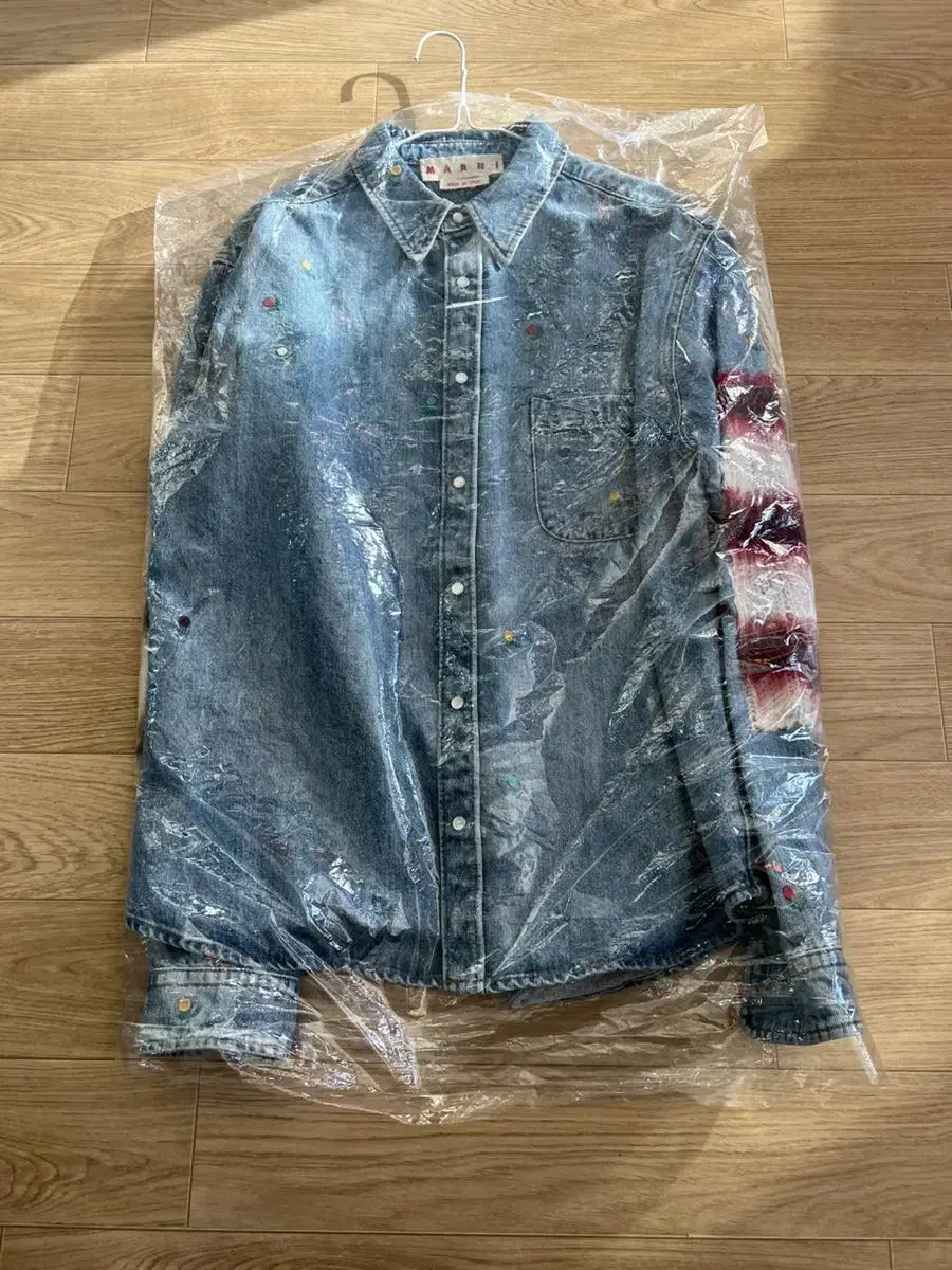 Marni Mohair Sleeve Denim Shirt