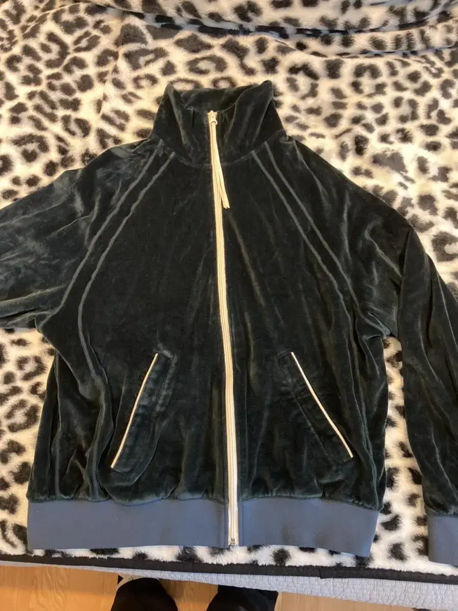 Brown Yard Velour Track Jacket