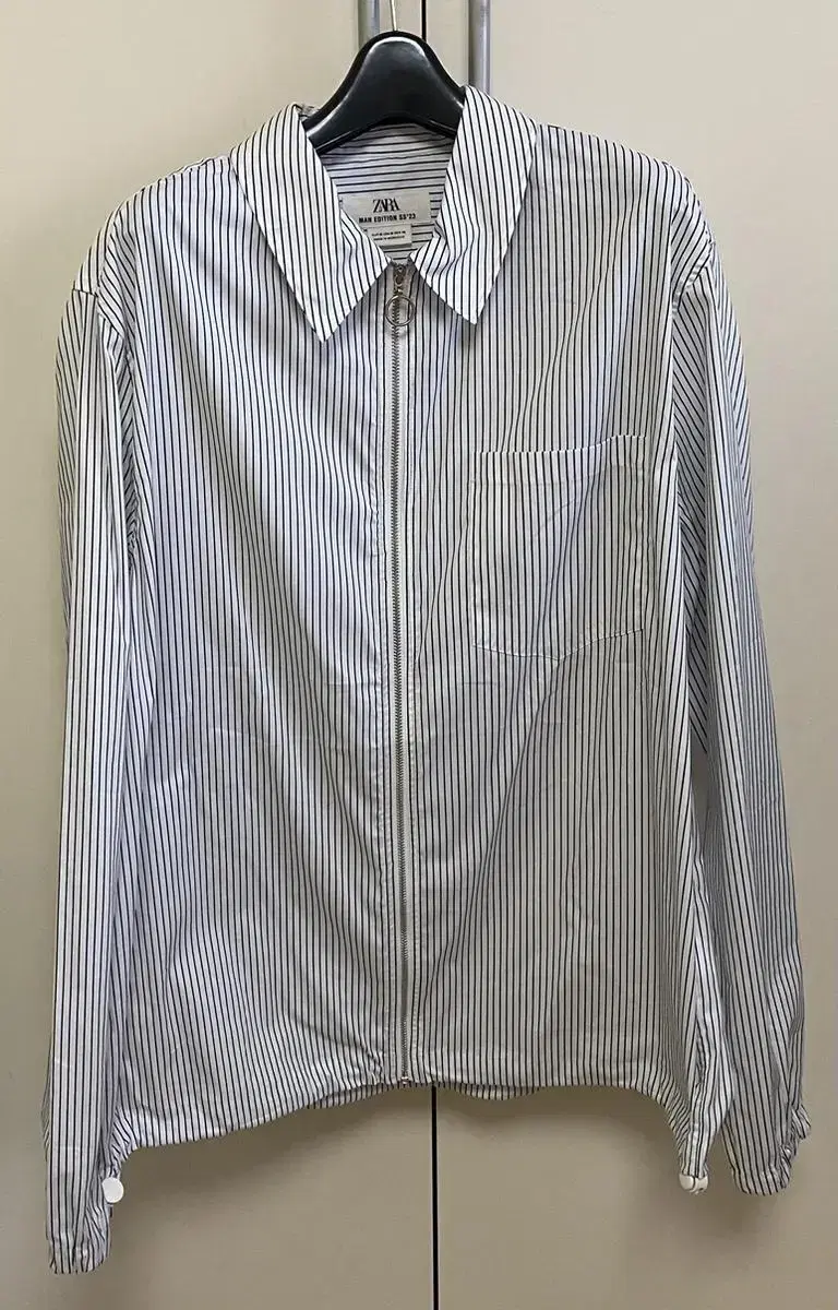 Zara Striped bomber shirt size M