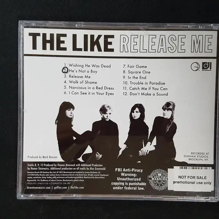 The Like - Release Me 홍보용 씨디