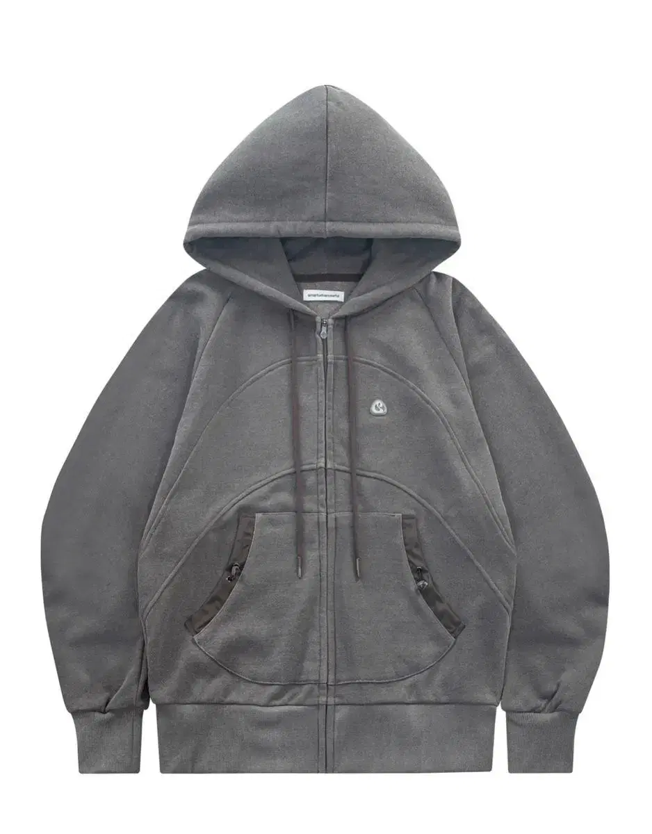 Smart UrbanUseful Stringpocket Hooded Zip Up Wine