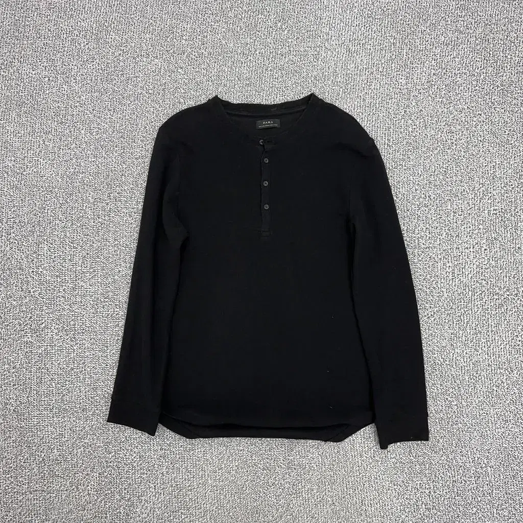 Zara Henry Neck Long Sleeve Tee L