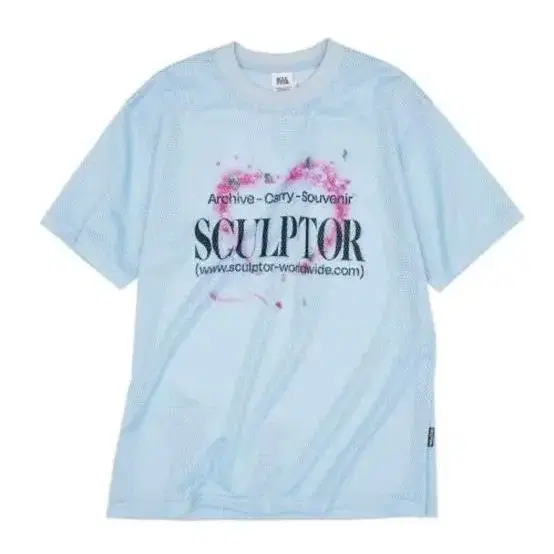 스컬프터 Souvenir Mesh Tee Baby Blue