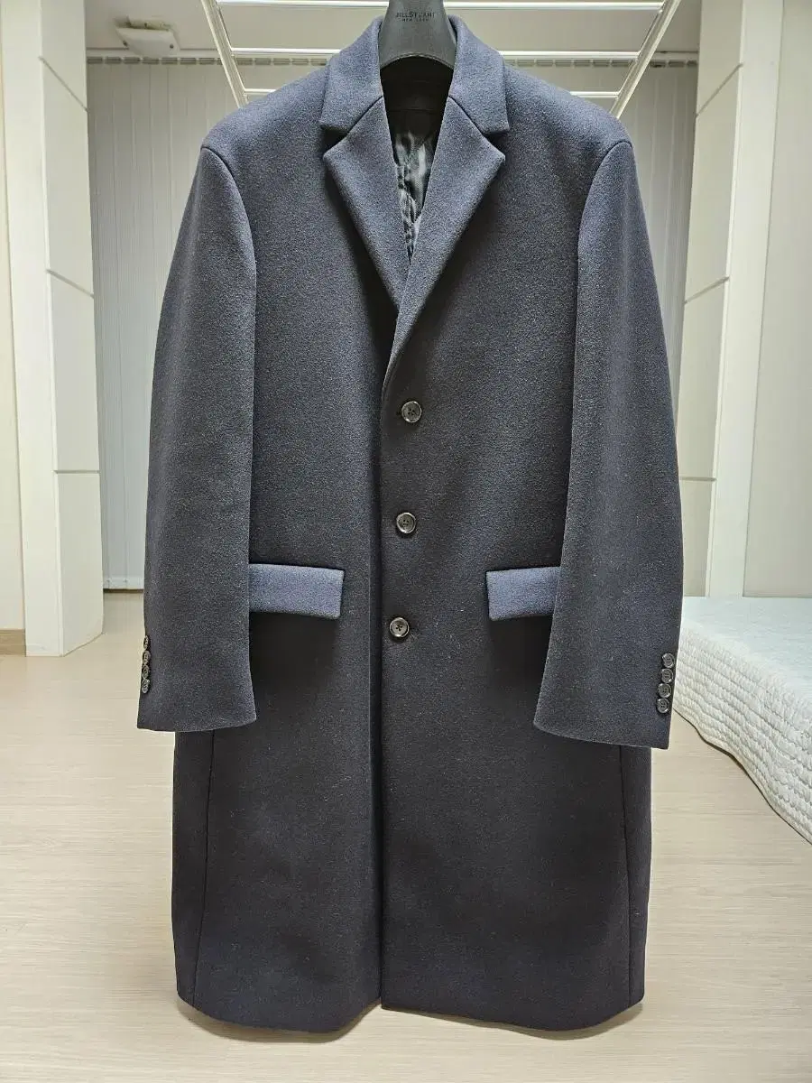 Jil Stuart New York / Cashmere felted coat single navy / M