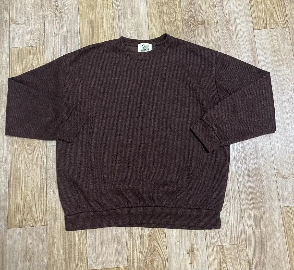 Men's Knit Man-to-Man Brown Sheet