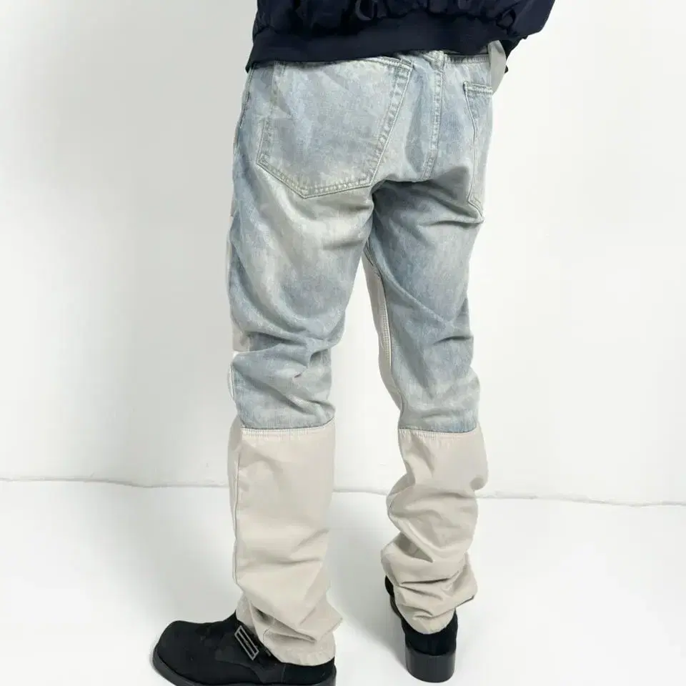 vintage double knee denim pants