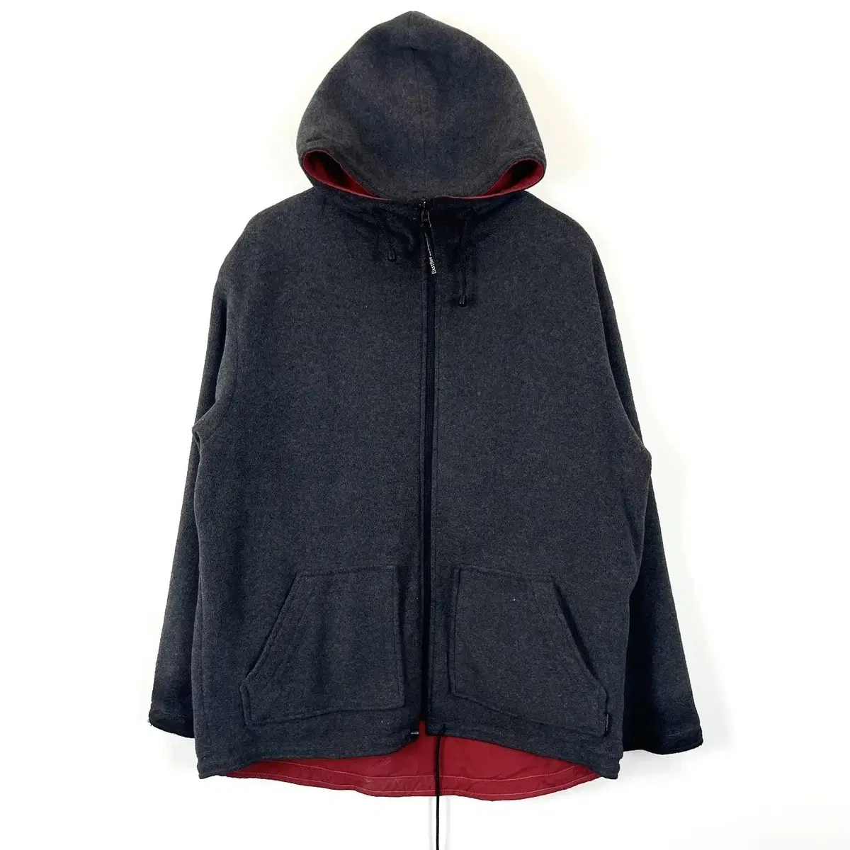 Eastboy gray fleece hooded zip-up