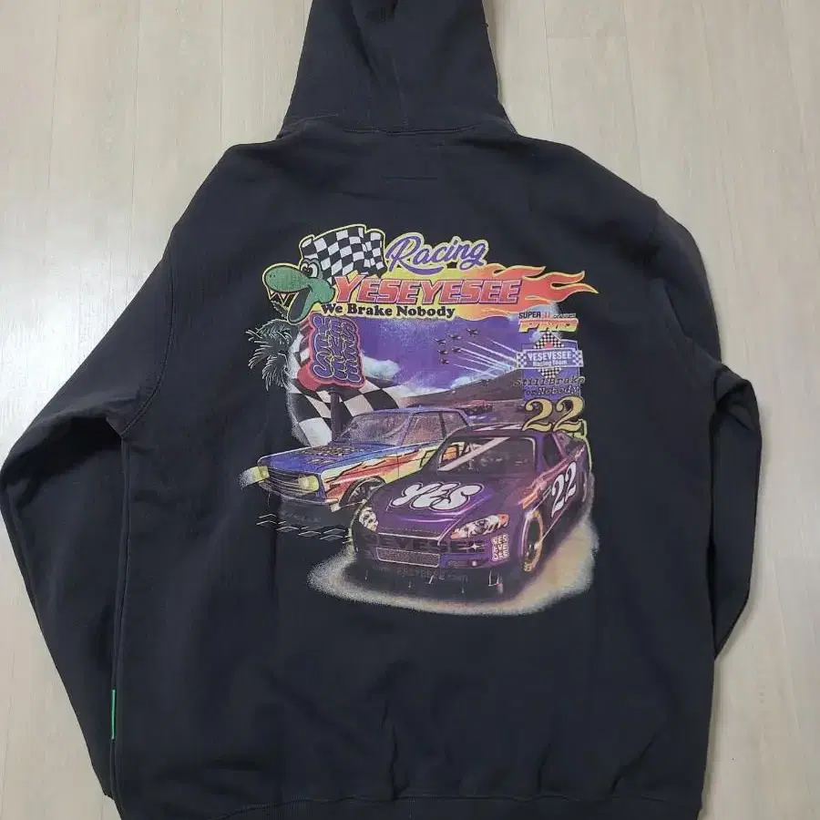 예스아이씨 후드 Racing 22 hoodie Gun Metal