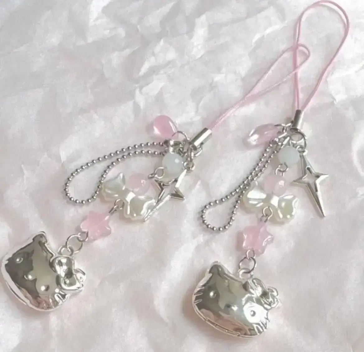 Hello Kitty Keyring, Kitty Strap , Cell Phone Keyring, Bag Keyring