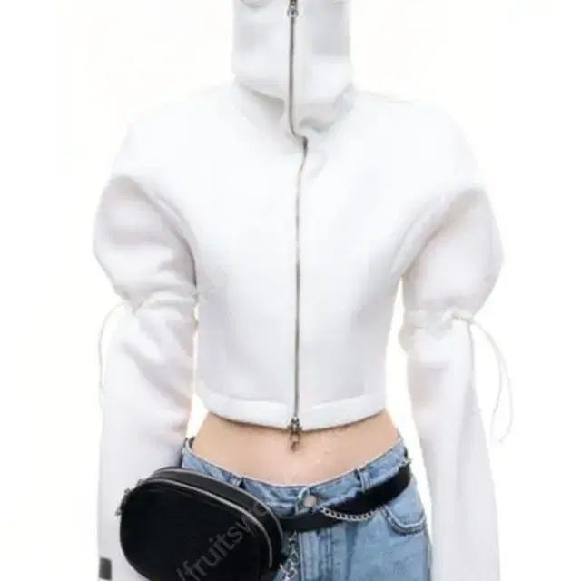 엘이이와이 leey Neoprene Jacket, White / 새상품