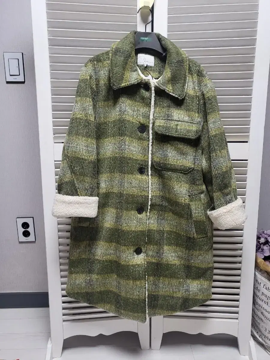 Vanilla Bean Boafer Embellished Check Coat PickNew