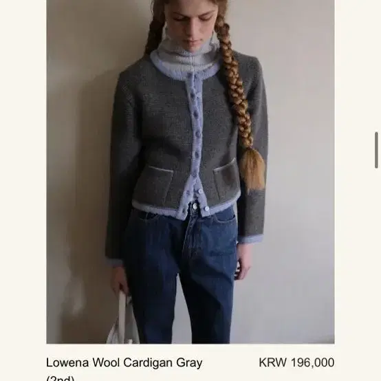 Lowena Wool Cardigan Gray