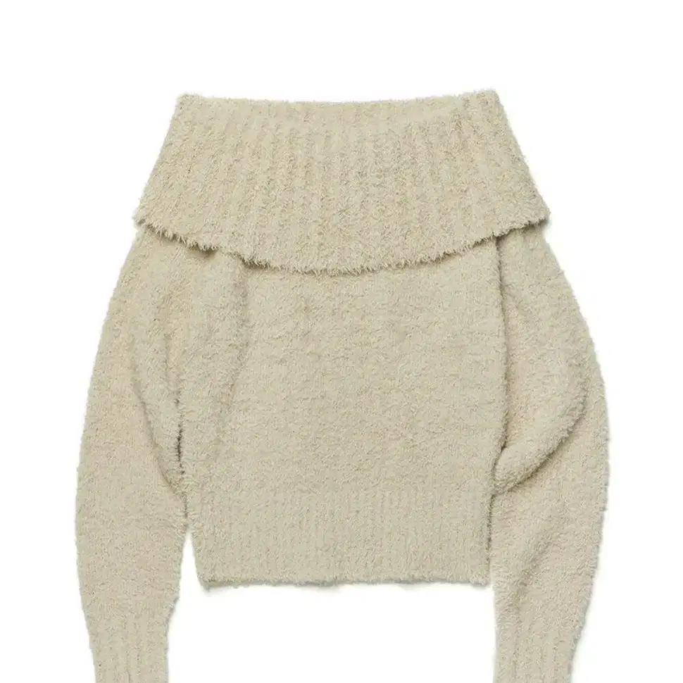 커렌트 오프숄더 OFF SHOULDER KNIT TOP [BEIGE]