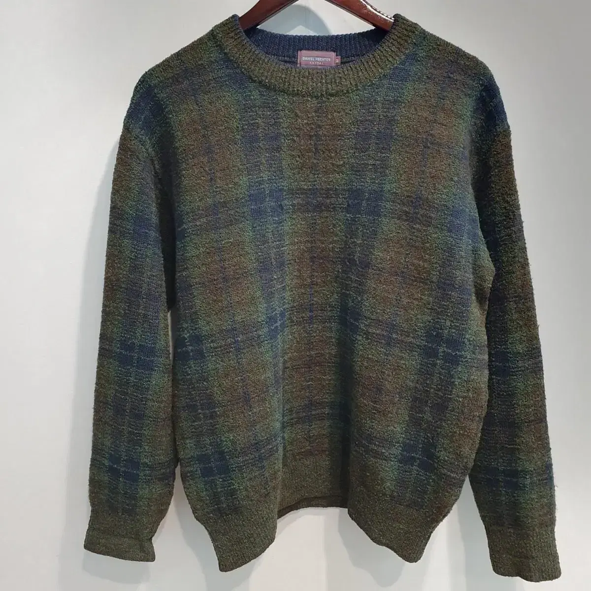 Vintage check boucle knit Danielle Estée