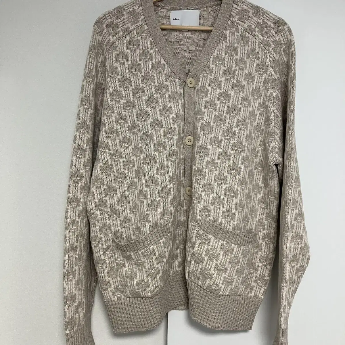 [L] Adsum CROSS CARDIGAN SUMMER BEIGE