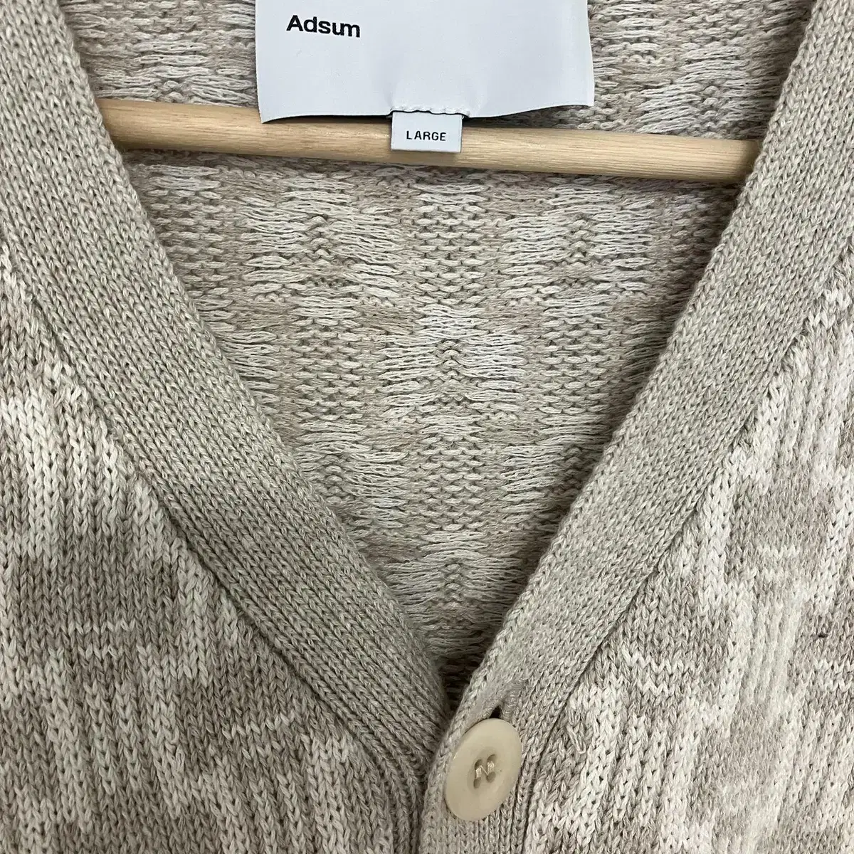 [L] Adsum CROSS CARDIGAN SUMMER BEIGE