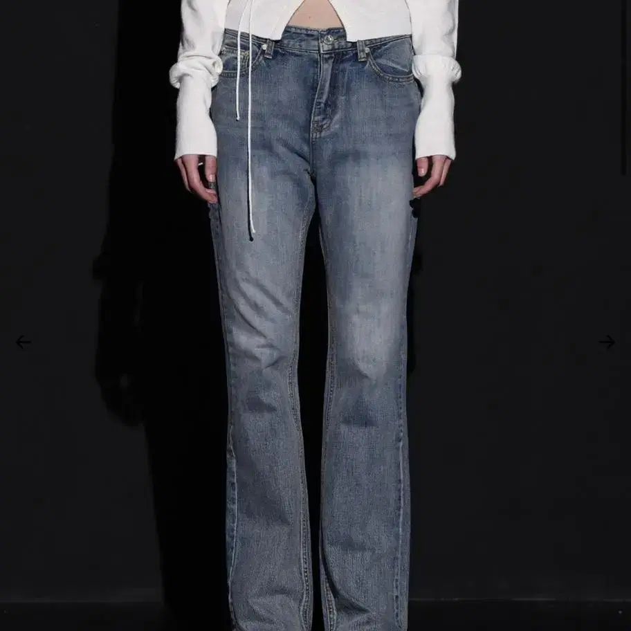 보헤미안서울 SEMI-BOOTS CUT DENIM PANTS L