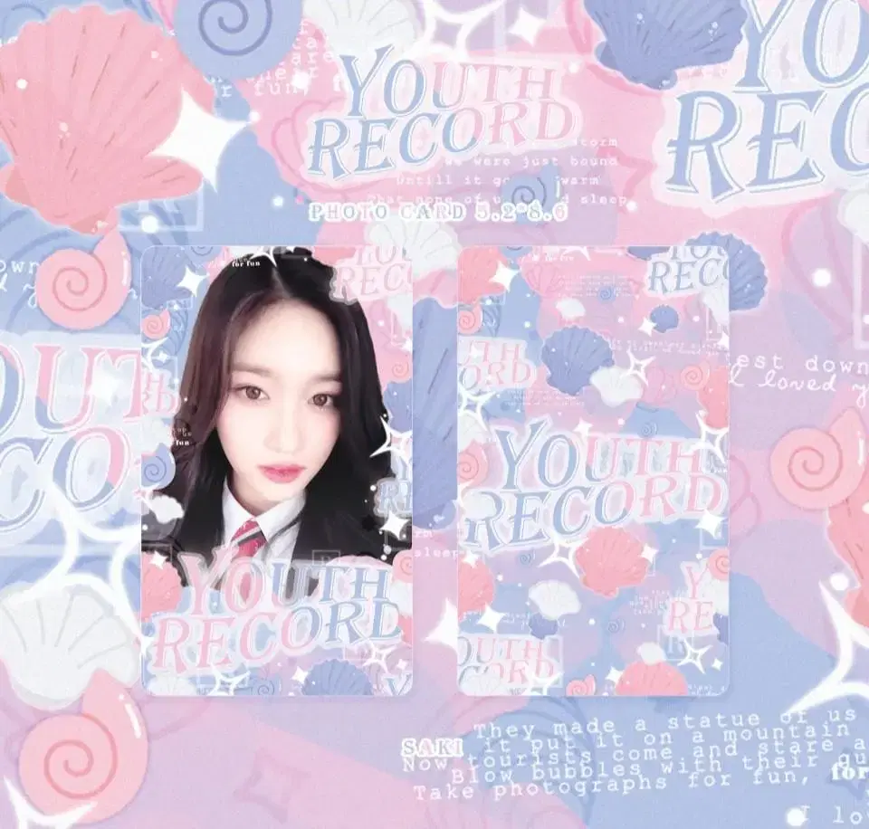 Han Lim leeseo youth record unofficial goods double-sided photocard