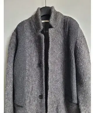 SystemHomme Grey Alpaca Wool Coat Paul852