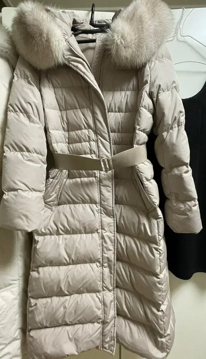 LIST List Fox Belted Long Puffer