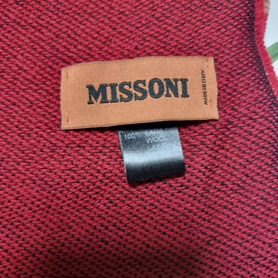 미쏘니 로고 머플러100% 울 MISSONI