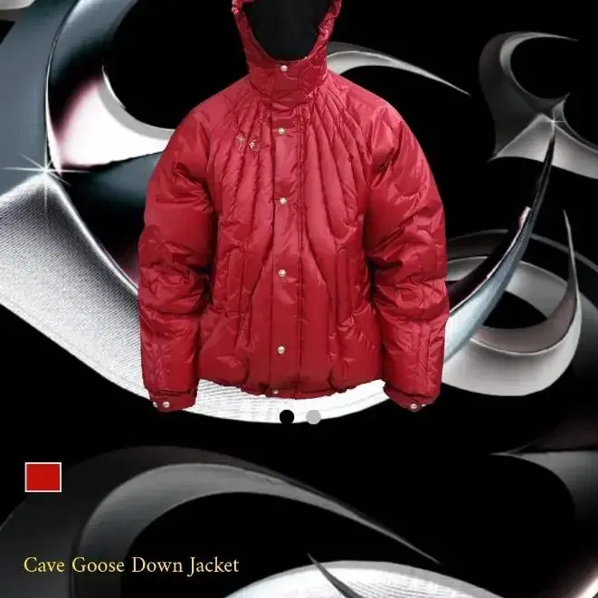 떠그클럽패딩 cave goose down jacket 레드 사이즈3